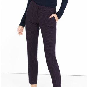 Express columnist ankle pant - navy and maroon